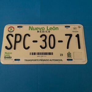 🌵 NUEVO LEON MONTERREY MEXICO PASSENGER LICENSE PLATE [SPC-30-71]  🌵